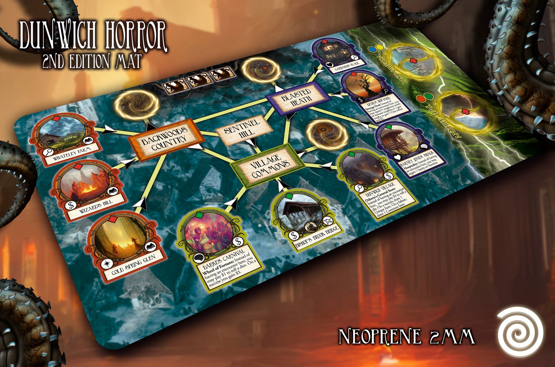Arkham Horror 2nd Edition Compatible Playmat - Rollinmats Arkham Horror 2nd Edition Compatible Playmat - Rollinmats