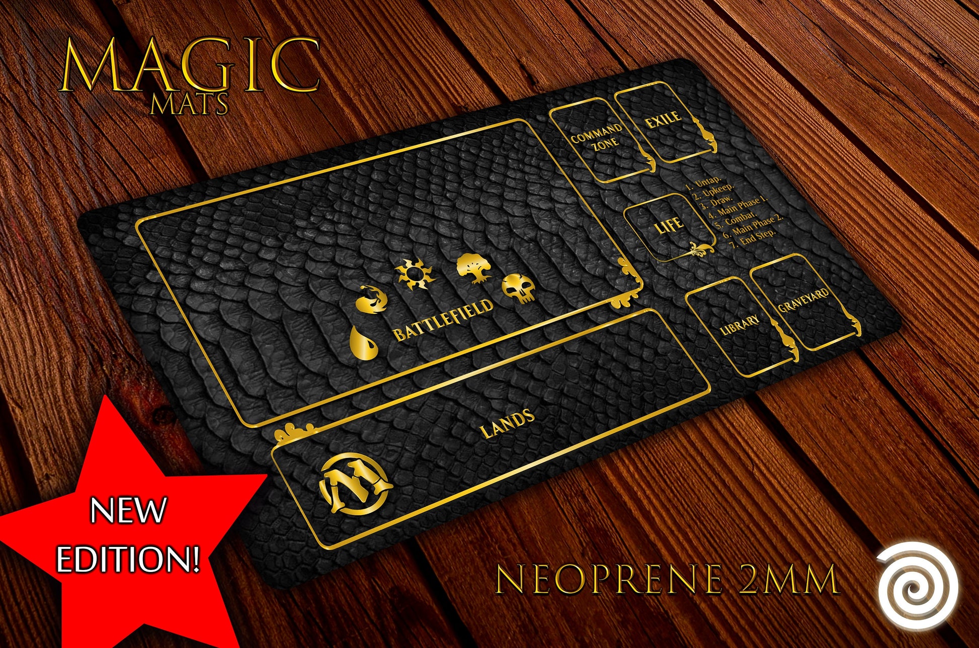 mtg card mats Ultimate Commander Zone Mat The Gatherings Edge of Eternities set Magic The Gathering compatible Playmats
