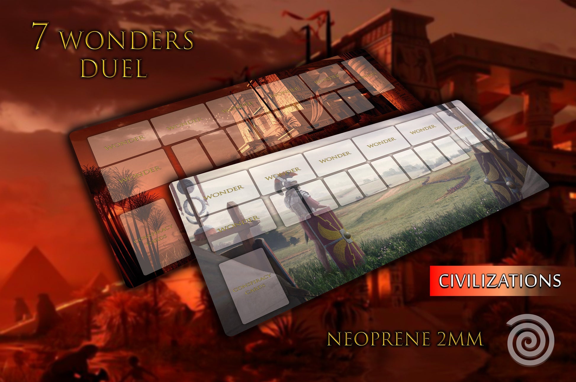 7 Wonders Duel compatible Playmats Rollinmats 7 Wonders Duel compatible Playmats Rollinmats