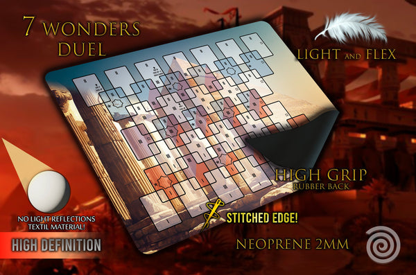 7 wonders duel card sleeves 7 Wonders Duel compatible Playmats – Rollinmats