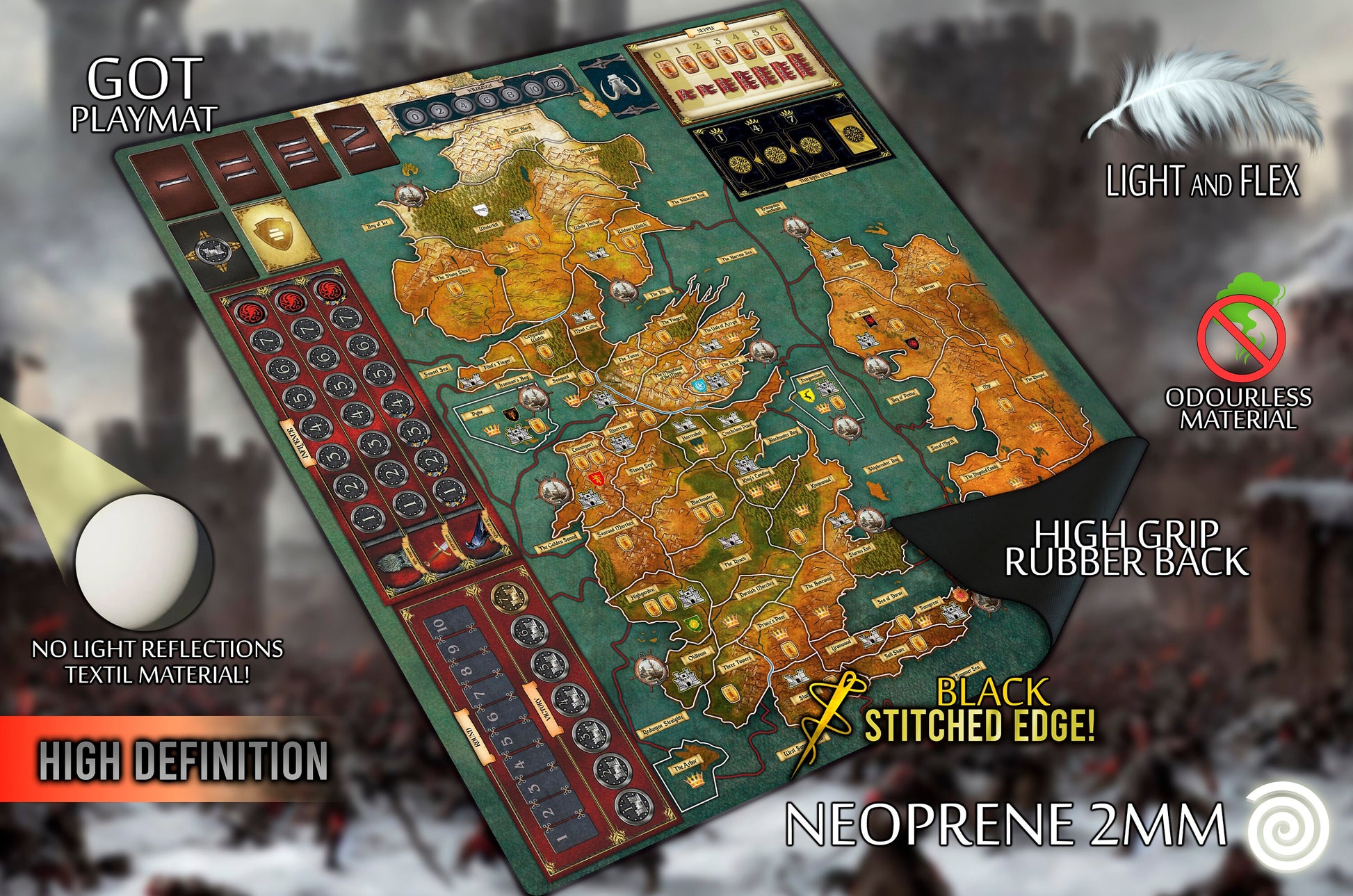 Playmat Juego de Tronos con expansión Madre de Dragones UNOFFICIAL PRODUCT